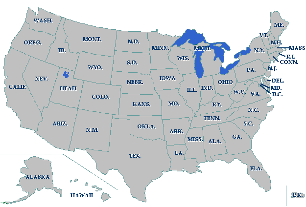 Us Map Va